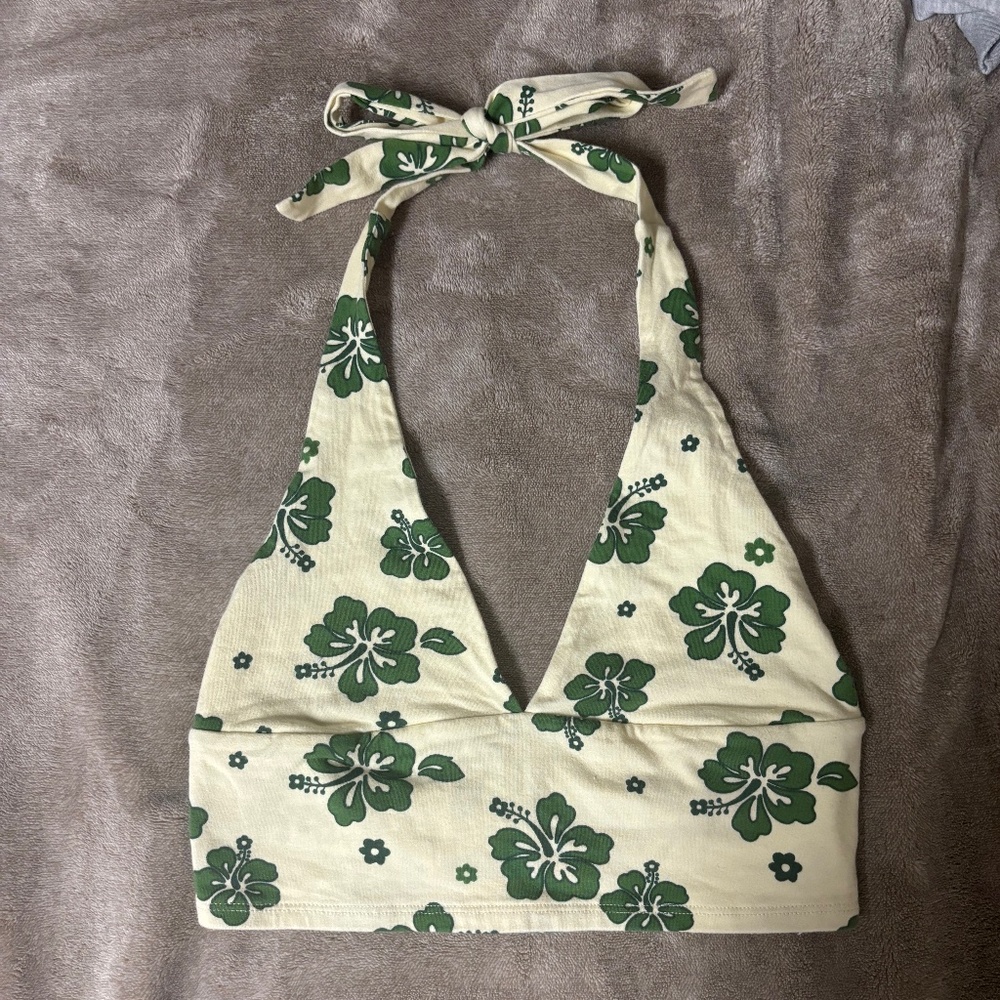 Floral Garage Halter Top